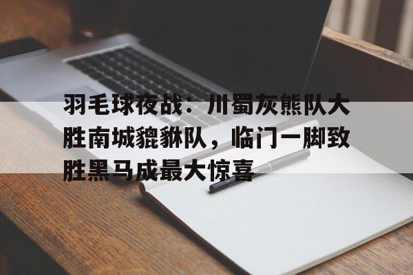 九游娱乐羽毛球夜战：川蜀灰熊队大胜南城貔貅队，临门一脚致胜黑马成最大惊喜的简单介绍
